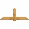 Ekena Millwork Eugene Rough Sawn Timber Gable Bracket, Western Red Cedar, 60"W x 25"H x 2"D x 6"F, 10/12 Pitch GBW060X25X0206EUG00RWR - alternate 1